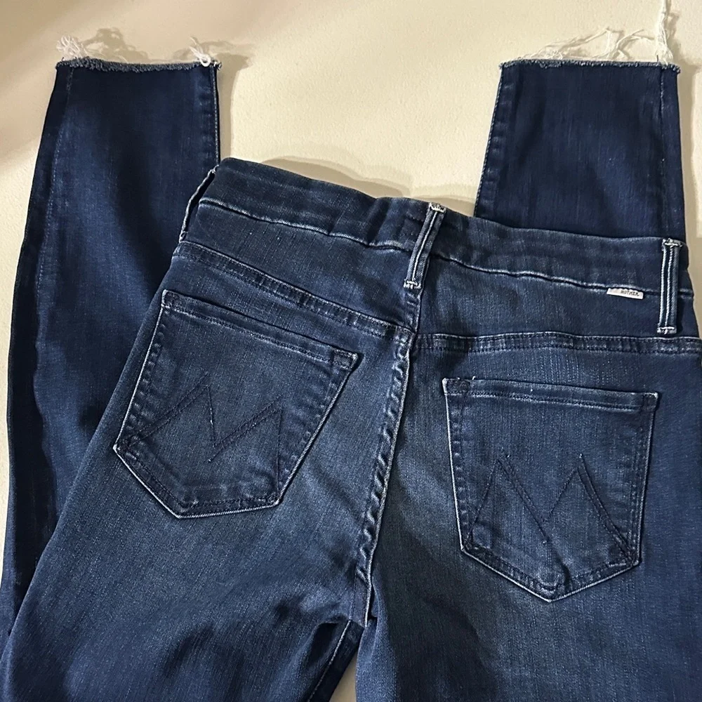MOTHER Dark Blue Ankle Jeans